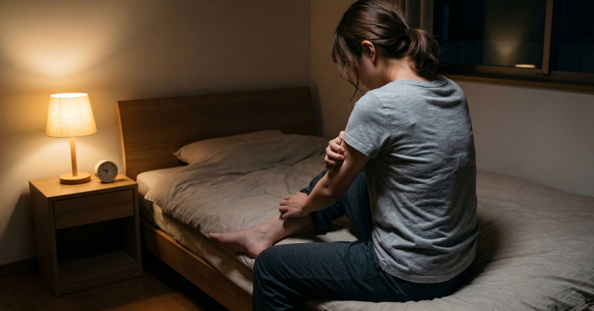 ダニ刺されでかゆくて起きる