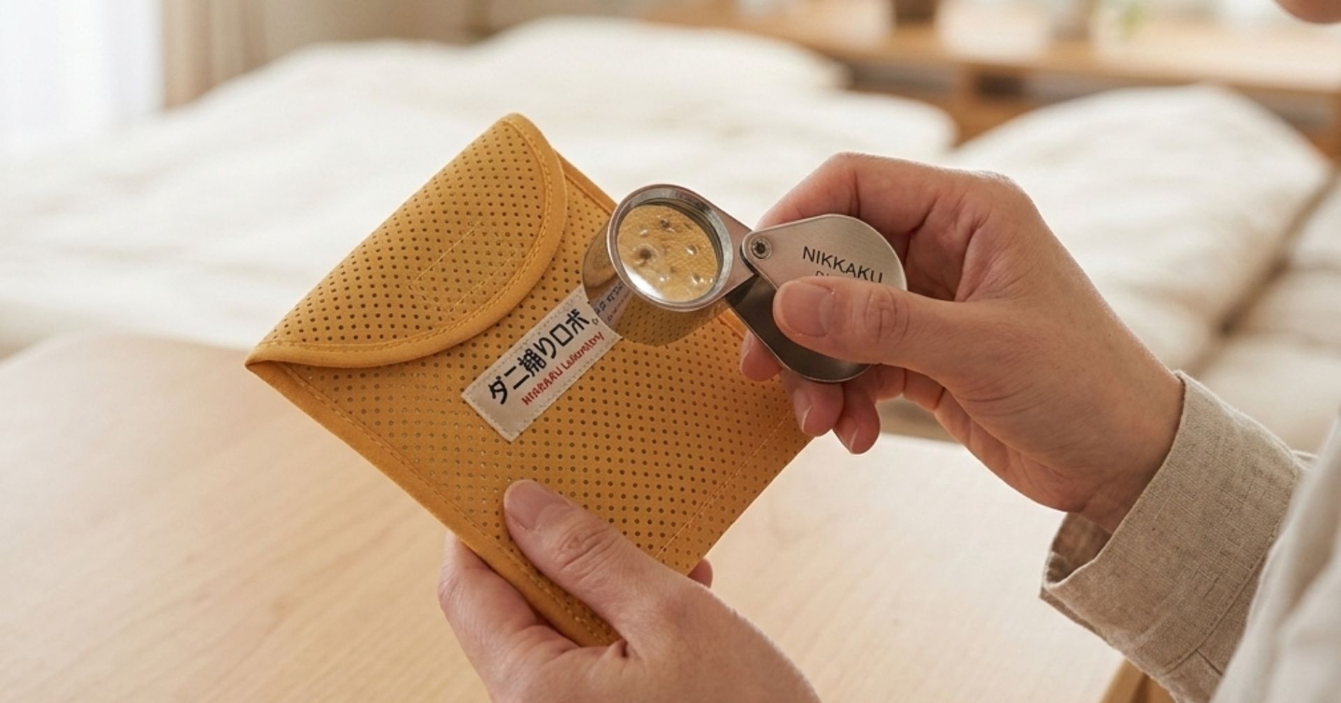 ダニ捕りロボのルーペ確認