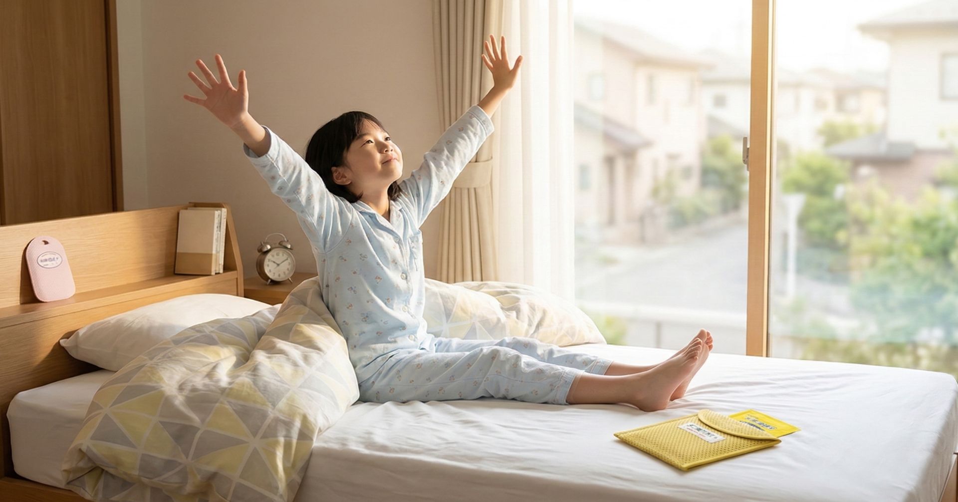 子どものベッドにダニ捕りロボ